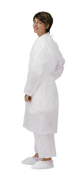 BLOUSE POLYPROPYLÈNE À BOUTONS PRESSIONS 2 POCHES 50G TAILLE XL BLANC X25