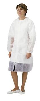 BLOUSE POLYPROPYLÈNE À BOUTONS PRESSIONS SANS POCHE 25G TAILLE XXL BLANC 10X10