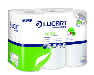 PAPIER TOILETTE PETIT ROULEAU BLANC 200 FORMATS 2 PLIS ECOLABEL X96