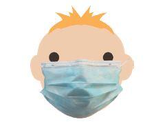 MASQUE MÉDICAL TYPE II 3 PLIS ENFANT 5/12 ANS MADE IN FRANCE BLEU X50