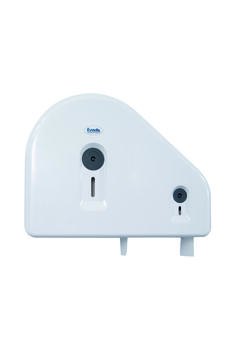 DISTRIBUTEUR DE PAPIER TOILETTE MAXI JUMBO BLANC AVEC RESERVE