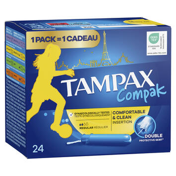 TAMPON TAMPAX COMPAK REGULIER BOITE X24