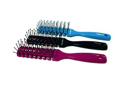BROSSE À CHEVEUX 3 RANGS PLASTIQUE