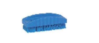 BROSSE A MAIN ALIMENTAIRE 13CM FIBRE DURE BLEU