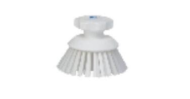 BROSSE ALIMENTAIRE RONDE SOLEIL DIAM 11CM FIBRE DURE BLANC
