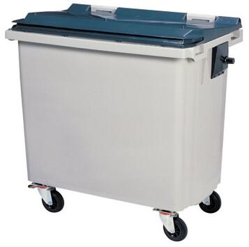 CONTENEUR KOROK 660L 4 ROUES SANS BARRE VENTRALE GRIS / GRIS