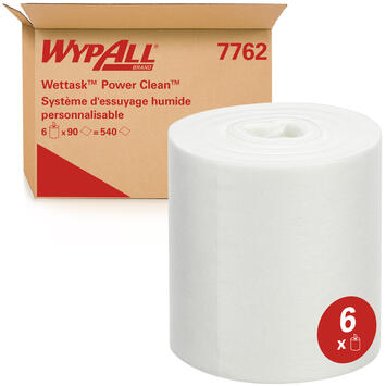 BOBINE DEVIDAGE CENTRAL NON TISSE KIMTECH WETTASK DSX 90 FORMATS BLANC 31.8X35CM BLANC X6