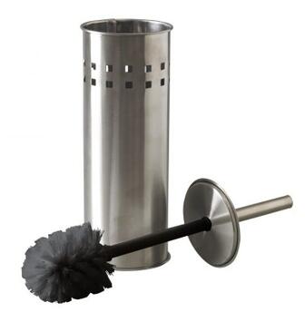 BROSSE WC TECHLINE PLASTIQUE NOIR POUR COMBINE INOX