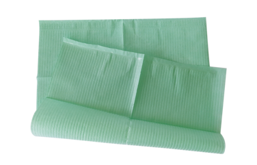 PROTECTION PATIENT OUATE ET POLYETHYLÈNE 35X46CM VERT X500