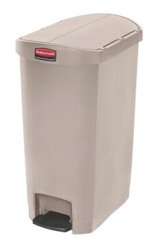 POUBELLE A PEDALE SLIM JIM STEP ON 50L MODELE ETROIT RESINE BEIGE