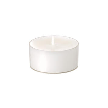 BOUGIE RECHAUD STEARINE D 39MM 6H BLANC AVEC COUPELLE X400