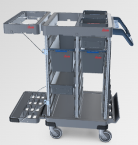 CHARIOT DE LAVAGE ORIGO 2 CX IMPREGNATION MEDICO-SOCIAL ET COLLECTIVITE