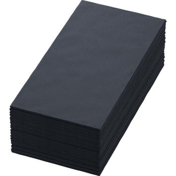 SERVIETTE 40X40CM NON TISSÉ BIO-DUNISOFT® PLIAGE 8 NOIR X360