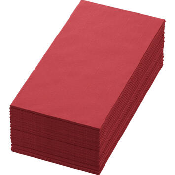 SERVIETTE 40X40CM NON TISSÉ BIO-DUNISOFT® PLIAGE 8 BORDEAUX X360