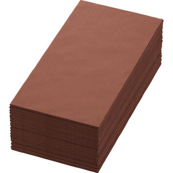 SERVIETTE 40X40CM NON TISSÉ BIO-DUNISOFT® PLIAGE 8 NOISETTE X360