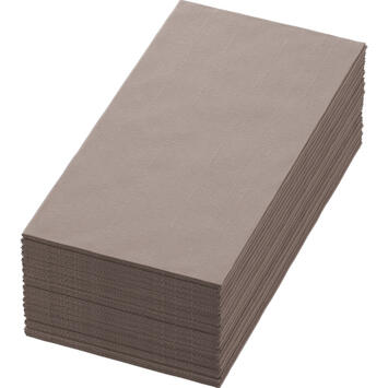 SERVIETTE 40X40CM NON TISSÉ BIO-DUNISOFT® PLIAGE 8 GREIGE X360