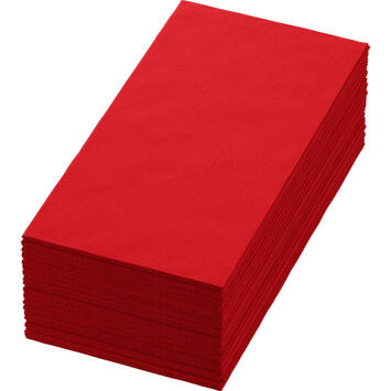 SERVIETTE 40X40CM NON TISSÉ BIO-DUNISOFT® PLIAGE 8 ROUGE X360