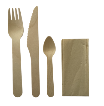 KIT COUVERTS BOIS 4 EN 1 X500