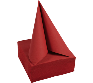 SERVIETTE 38X38 CM OUATE GAUFRÉE 2 PLIS ROUGE X1200