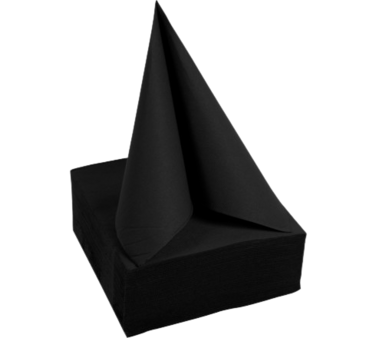 SERVIETTE 38X38 CM OUATE GAUFRÉE 2 PLIS NOIR X1200