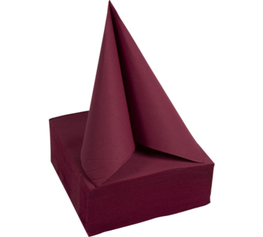 SERVIETTE 38X38 CM OUATE GAUFRÉE 2 PLIS BORDEAUX X1200