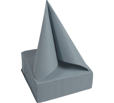 SERVIETTE 38X38 CM OUATE GAUFRÉE 2 PLIS GRIS X1200