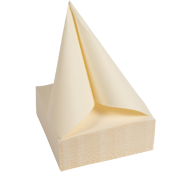 SERVIETTE 38X38 CM OUATE GAUFRÉE 2 PLIS IVOIRE X1200