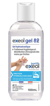 GEL HYDROALCOOLIQUE EXEOL GEL 82 FLACON 100ML