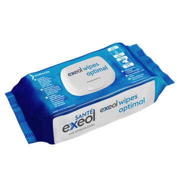 LINGETTES NETTOYANTES DESINFECTANTES EXEOL WIPES OPTIMAL X100