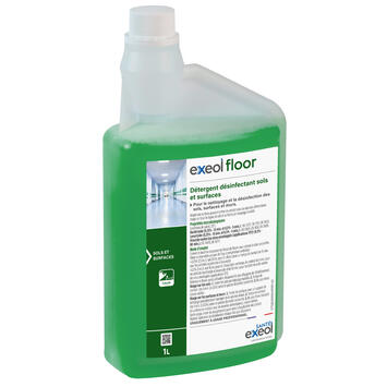 DETERGENT DESINFECTANT CONCENTRE SOLS ET SURFACES EXEOL FLOOR 1L DOSEUR