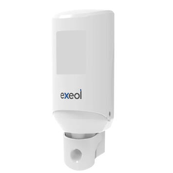 DISTRIBUTEUR MANUEL SAVON GEL HYDROALCOOLIQUE AIRLESS EXEOL BLANC 1L