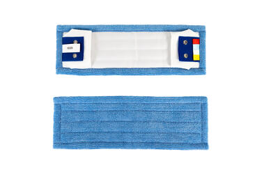 FRANGE MICROFIBRE POCHES ET LANGUETTES 45CM BLEU