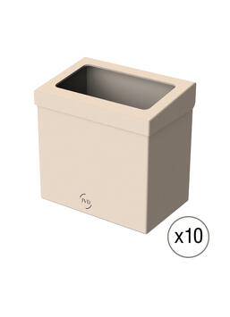 POUBELLE DE TRI EN CARTON 6L MARRON X10