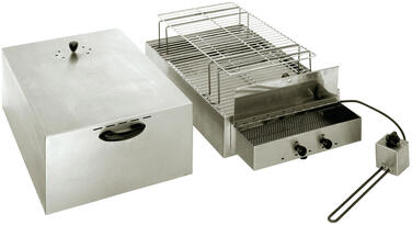 FUMOIR INOX 2 ÉTAGES POUR FUMAGE À FROID 71.5 X 41.5 X 36 CM