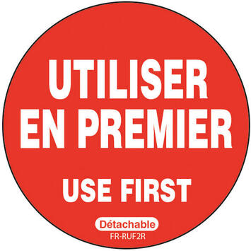 ÉTIQUETTES "À UTILISER EN PREMIER" AUTOCOLLANTES 5X5 CM X500