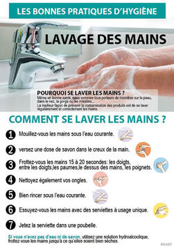AFFICHE LAVAGE DES MAINS 21X30 CM