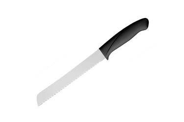 COUTEAU A PAIN INOX 18CM