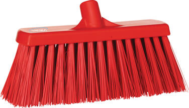 BALAI ALIMENTAIRE EXTERIEUR 33CM FIBRE DURE ROUGE