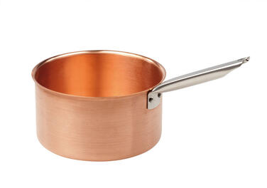 POÊLON SUCRE CUIVRE QUEUE FROIDE INOX BORD VERSE-FRANC 16CM