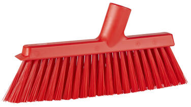 BALAI ALIMENTAIRE BISEAUTE 25CM DOUILLE INCLINE FIBRE MEDIUM ROUGE