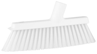 BALAI ALIMENTAIRE BISEAUTE 25CM DOUILLE INCLINE FIBRE MEDIUM BLANC