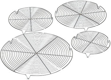 GRILLE RONDE CHROMÉE AVEC PIEDS 28 CM