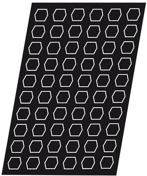FLEXIPAN 60X40 PLAQUE DE 60 HEXAGONES 4.5X4 CM