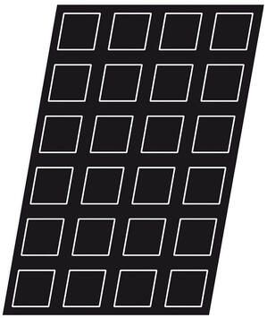 FLEXIPAN 60X40 PLAQUE DE 35 PYRAMIDES 5X5X3.5 CM
