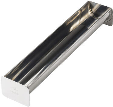 GOUTTIÈRE À BÛCHE INOX DEMI-RONDE 50X8X5.8 CM