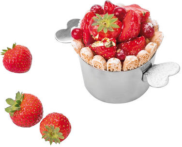CHARLOTTE INOX AVEC OREILLES SANS COUVERCLE 12 CM