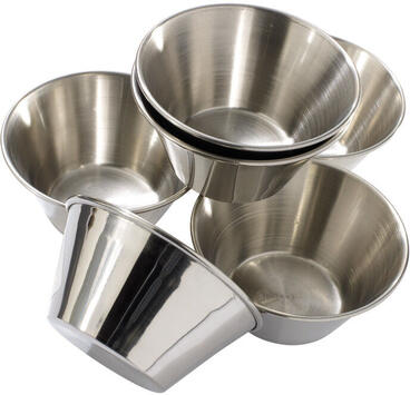 MOULES LAMPION INOX BORDÉS 7 CM HAUTEUR 3.8 CM X6