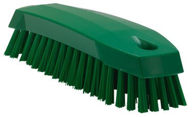 BROSSE PAPILLON A MAIN ALIMENTAIRE 16CM FIBRE MEDIUM VERT