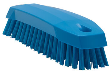 BROSSE PAPILLON A MAIN ALIMENTAIRE 16CM FIBRE MEDIUM BLEU