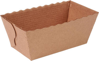 MOULES À CAKE INDIVIDUEL EN CARTON CUISSON VENTE 80X55X40 MM 16 CL MARRON X75